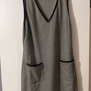 Max Studio Black and White V-Neck Mini Dress